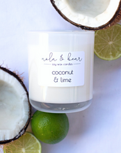 Load image into Gallery viewer, Coconut & Lime soy wax candle 270g